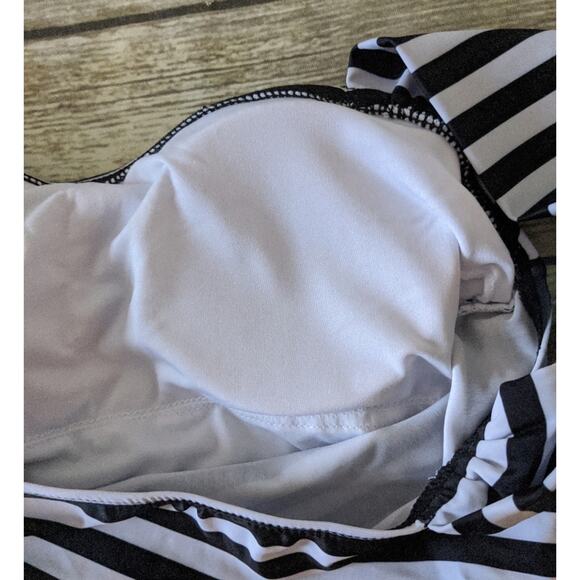 Nwt Stripe and Floral 2 piece tank bikini Sz Small - Picture 4 of 8